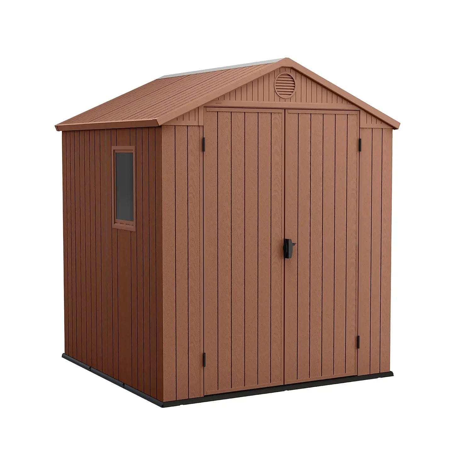 Keter Darwin 6x6 ft Apex 2 door Shed with floor & 1 window (Base included)