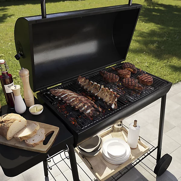 GoodHome Tehama Black Charcoal BBQ 360 x 395mm x 2pcs - Image 4
