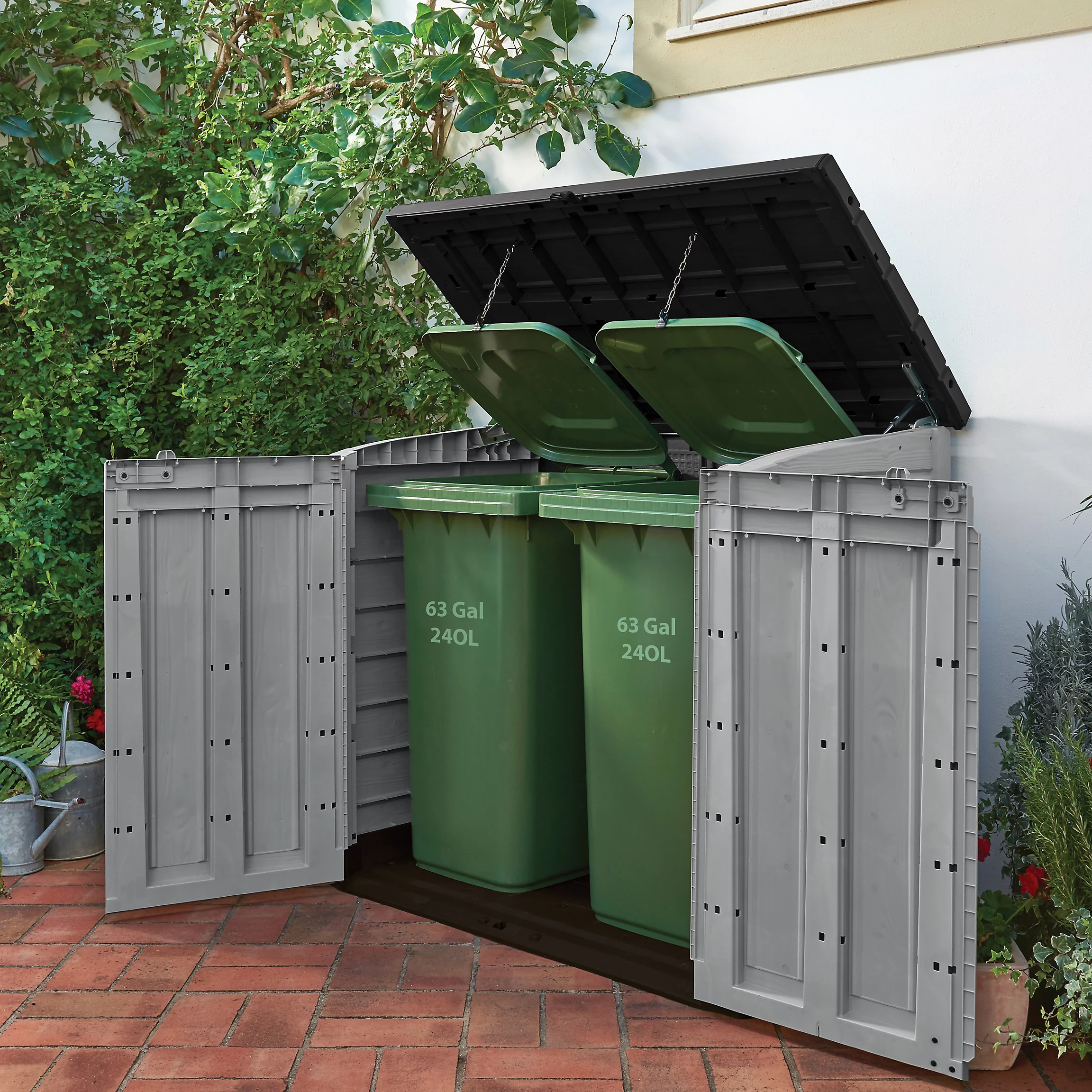 Keter Store It Out Max Grey 1200L Pent Garden storage 1250mm 1455mm - Image 8